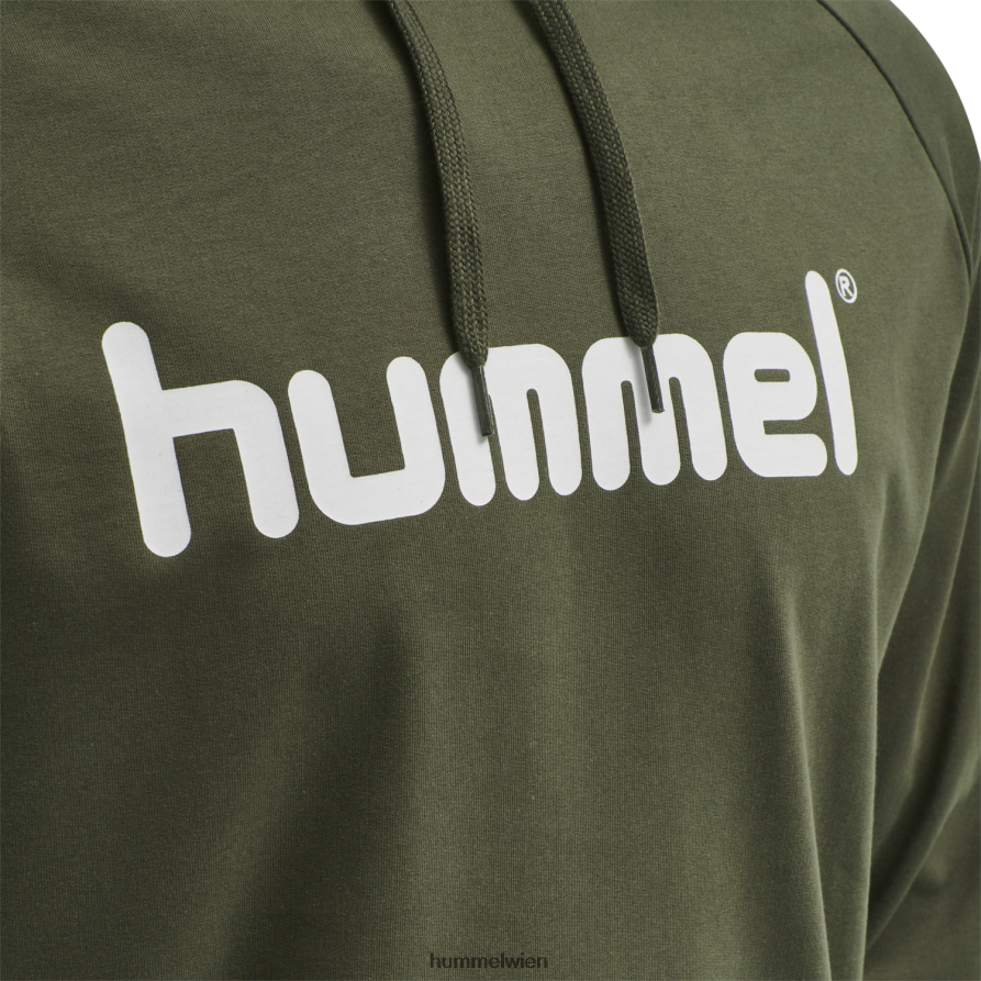 Hummel Männer hmlgo Kapuzenpullover aus Baumwolle mit Logo 2FT6X81448 „Hoodie mit großem Logo-Print“