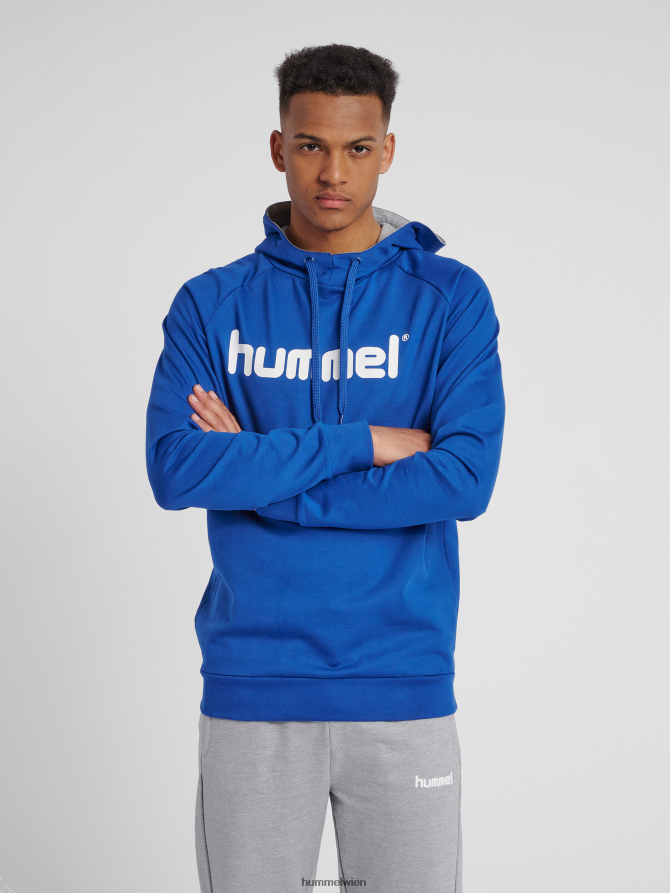 Hummel Männer hmlgo Kapuzenpullover aus Baumwolle mit Logo 2FT6X81561 „Hoodie mit großem Logo-Print“