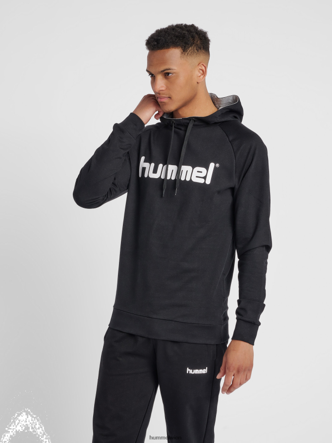 Hummel Männer hmlgo Kapuzenpullover aus Baumwolle mit Logo 2FT6X81599 „Hoodie mit großem Logo-Print“