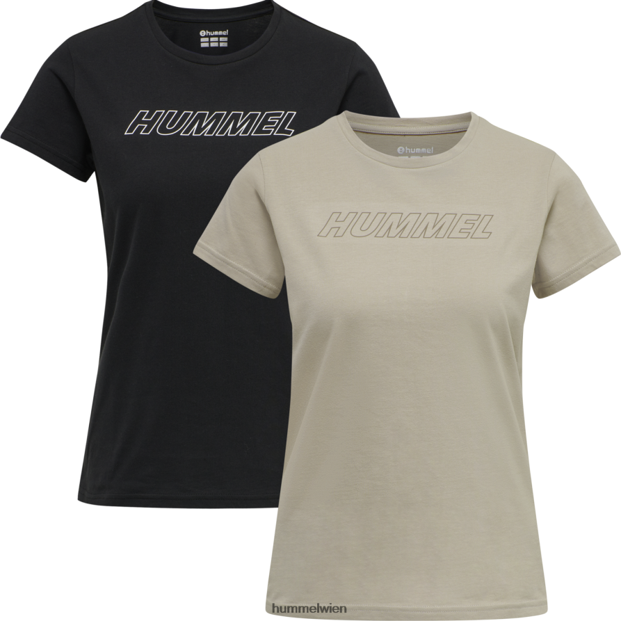 Hummel unisex hmlte cali 2er-Pack Baumwoll-T-Shirts 2FT6X83025 „T-Shirts im 2er-Pack“