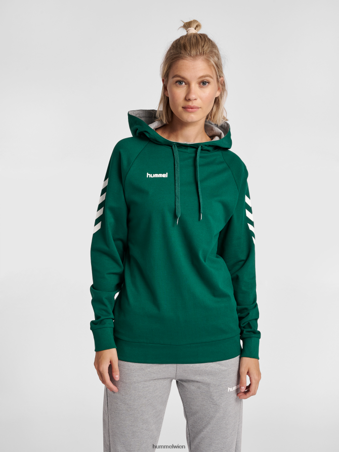 Hummel Frauen hmlgo Baumwoll-Kapuzenpullover 2FT6X83791 „Hoodie mit Chevron-Ärmeln“