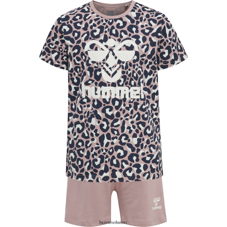 Hummel Kinder hmlcarol Nachtanzug s/s 2FT6X86353 „Jersey-Pyjama“